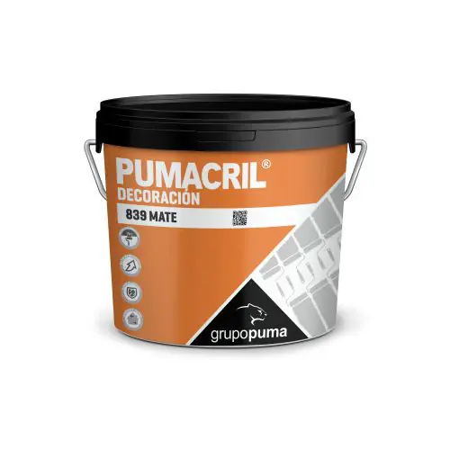 Pintura plastica Pumacril Decoracion Mate 15 l. Int/Ext