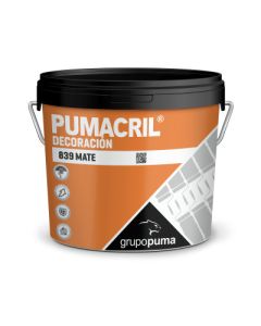 Pintura plastica PUMACRIL DECORACION MATE 15 Litros