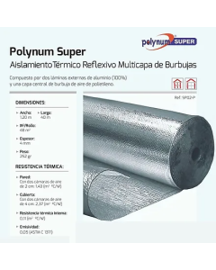 Optimer Polynum Super Aislante Reflexivo Multicapa 1.20x40m
